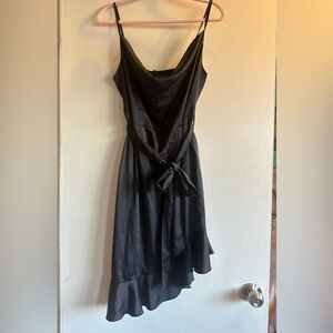 Elegant Asymmetrical Black Dress